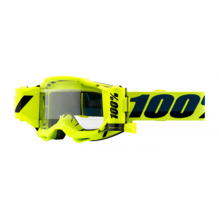 фото 1 Кроссовые маски и очки Мотоочки Ride 100% Accuri 2 Forecast Fluo Yellow - Clear Lens, Roll-Off