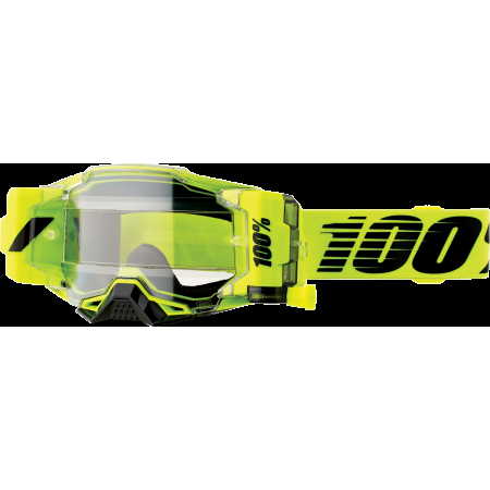 фото 1 Кроссовые маски и очки Мотоочки Ride 100% Armega Forecast Nuclear Citrus - Clear Lens, Roll-Off