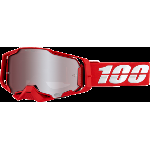 Мотоочки Ride 100% Armega HiPER Red - Silver Mirror Lens, Mirror Lens