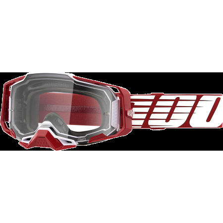 фото 1 Кросові маски і окуляри Мотоокуляри Ride 100% Armega Oversized Deep Red - Clear Lens, Clear Lens