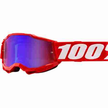 фото 1 Кроссовые маски и очки Мотоочки детские Ride 100% Accuri 2 Red - Mirror Red-Blue Lens Mirror Lens