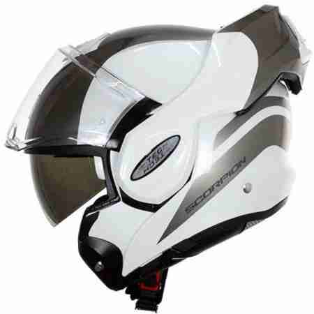 фото 6 Мотошлемы Мотошлем Scorpion EXO-Tech Forza Pearl White-Silver L
