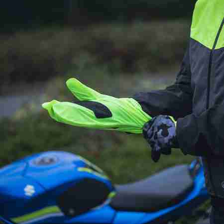 фото 3 Дождевики  Мотоперчатки дождевые Oxford Rainseal Over Black-Fluo L/XL