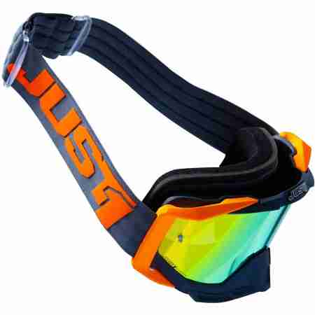 фото 1 Кросові маски і окуляри Мотоокуляри Just1 Iris 2.0 Logo Orange-Grey Mirror Red Len