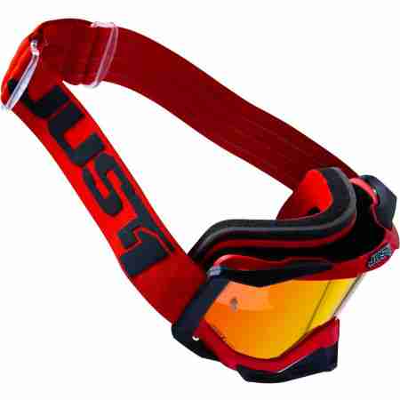 фото 1 Кроссовые маски и очки Мотоочки Just1 Iris 2.0 Logo Red-Black Mirror Red Len
