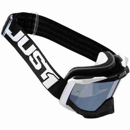 фото 1 Кроссовые маски и очки Мотоочки Just1 Iris 2.0 Logo White-Black Mirror Silver Len