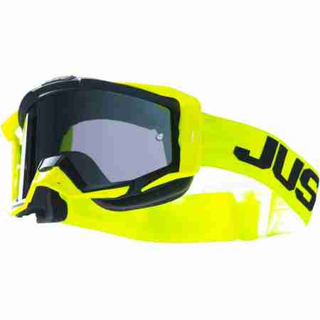 фото 3 Кросові маски і окуляри Мотоокуляри Just1 Iris 2.0 Logo Yellow Fluo - Black Mirror Silver Len