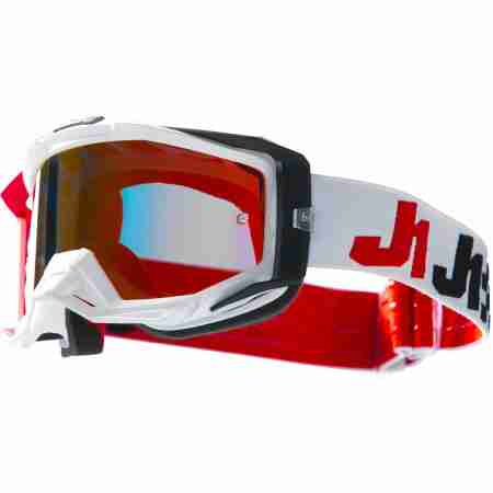 фото 3 Кроссовые маски и очки Мотоочки Just1 Iris 2.0 Racer Black-Red-White Mirror Red Len