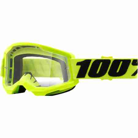 фото 1 Кроссовые маски и очки Мотоочки Ride 100% Strata 2 Fluo Yellow - Clear Lens, Clear Lens