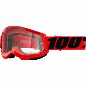 Мотоочки Ride 100% Strata 2 Red - Clear Lens, Clear Lens