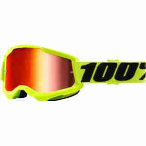 Мотоокуляри Ride 100% Strata 2 Fluo Yellow - Mirror Red Lens, Mirror Lens