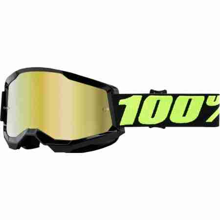 фото 1 Кроссовые маски и очки Мотоочки Ride 100% Strata 2 Upsol - Mirror Gold Lens, Mirror Lens