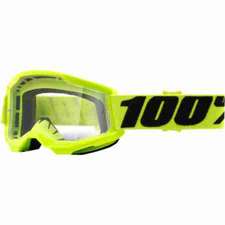 фото 1 Кроссовые маски и очки Мотоочки Ride 100% Strata 2 Youth Fluo Yellow - Clear Lens, Clear Lens