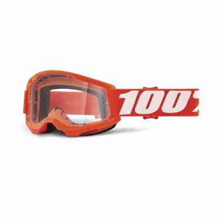 фото 1 Кросові маски і окуляри Мотоокуляри Ride 100% Strata 2 Youth Orange - Clear Lens, Clear Lens