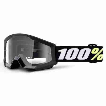 фото 1 Кроссовые маски и очки Мотоочки детские Ride 100% Strata Mini Black - Clear Lens, Clear Lens