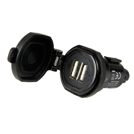 фото 2 Аксесуари для акумулятора, зарядні пристрої Зарядний пристрій Lampa Din-Tech, 2 Usb ports Din charger - Fast Charge - 2700 mA