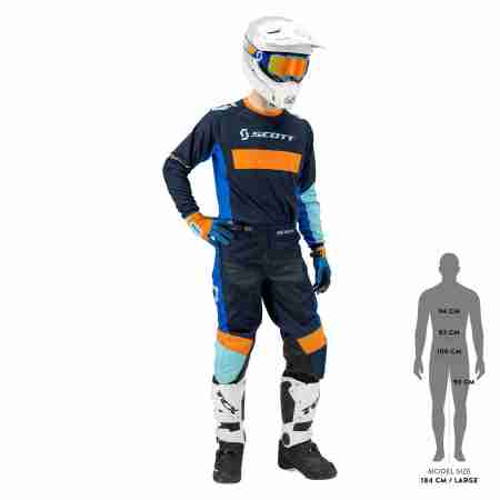 фото 3 Кросовий одяг Мотоджерсі Scott 350 Race Evo Blue-Orange M