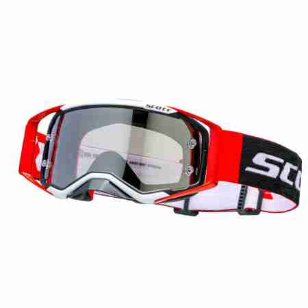 фото 5 Кроссовые маски и очки Мотоочки Scott Prospect Red-Black-Silver Chrome Works