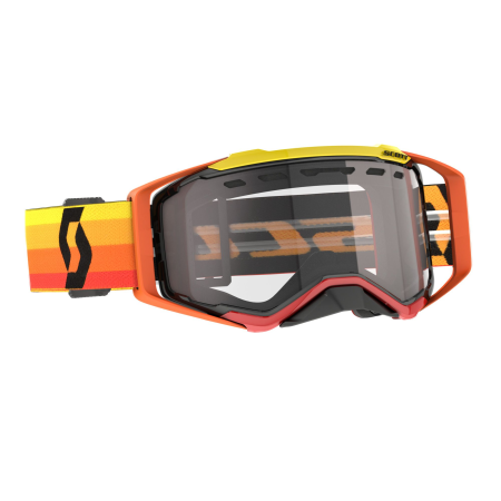 фото 1 Кросові маски і окуляри Мотоокуляри Scott Prospect Enduro Orange-Yellow Clear