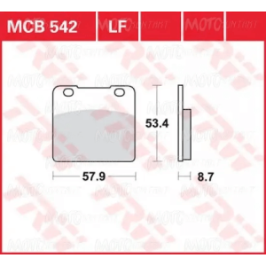 Колодки тормозные TRW Lucas Moto MCB542