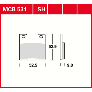 Комплект тормозных колодок TRW Lucas Moto MCB531