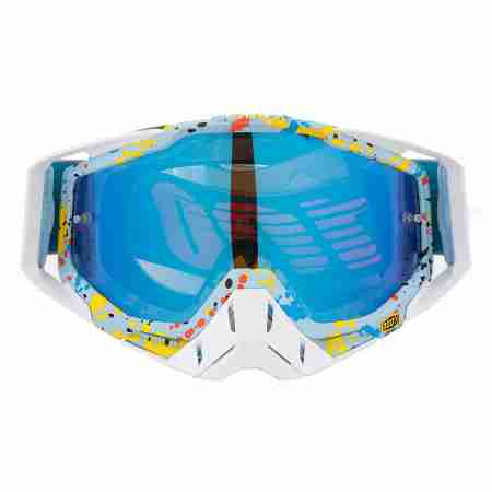 фото 1 Кроссовые маски и очки Мотоочки 100% Racecraft Goggle Hyperloop - Mirror Blue Lens