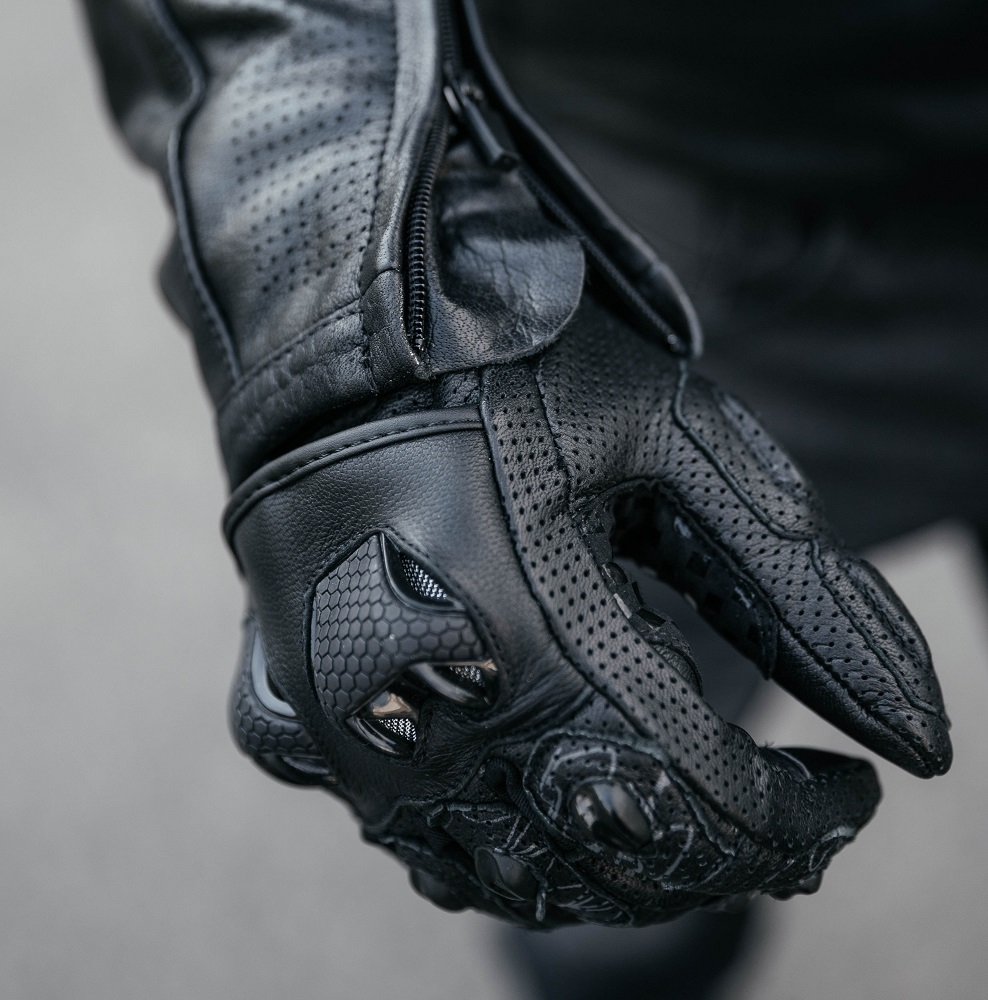 Мотоперчатки кожаные Spyke Tech Race Zero Black L